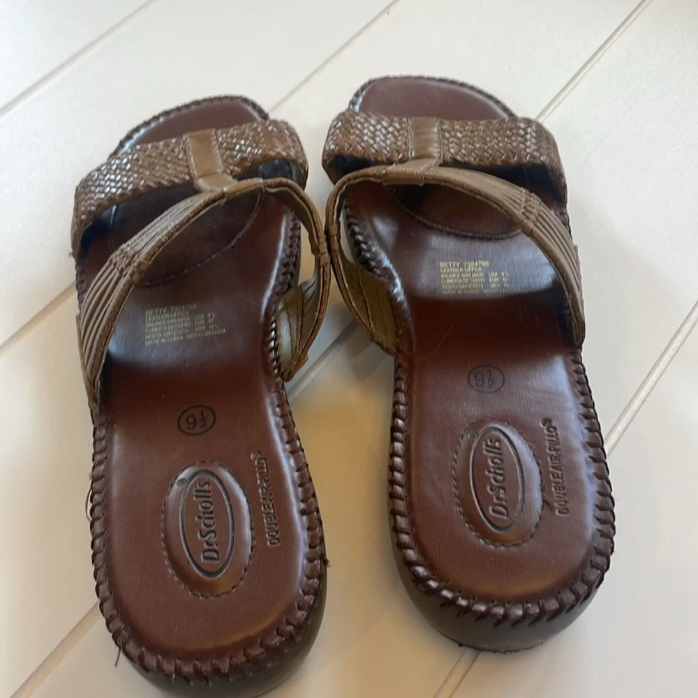 Vintage Dr. scholls Betty Leather double air pillo sandals! Women’s 9.5